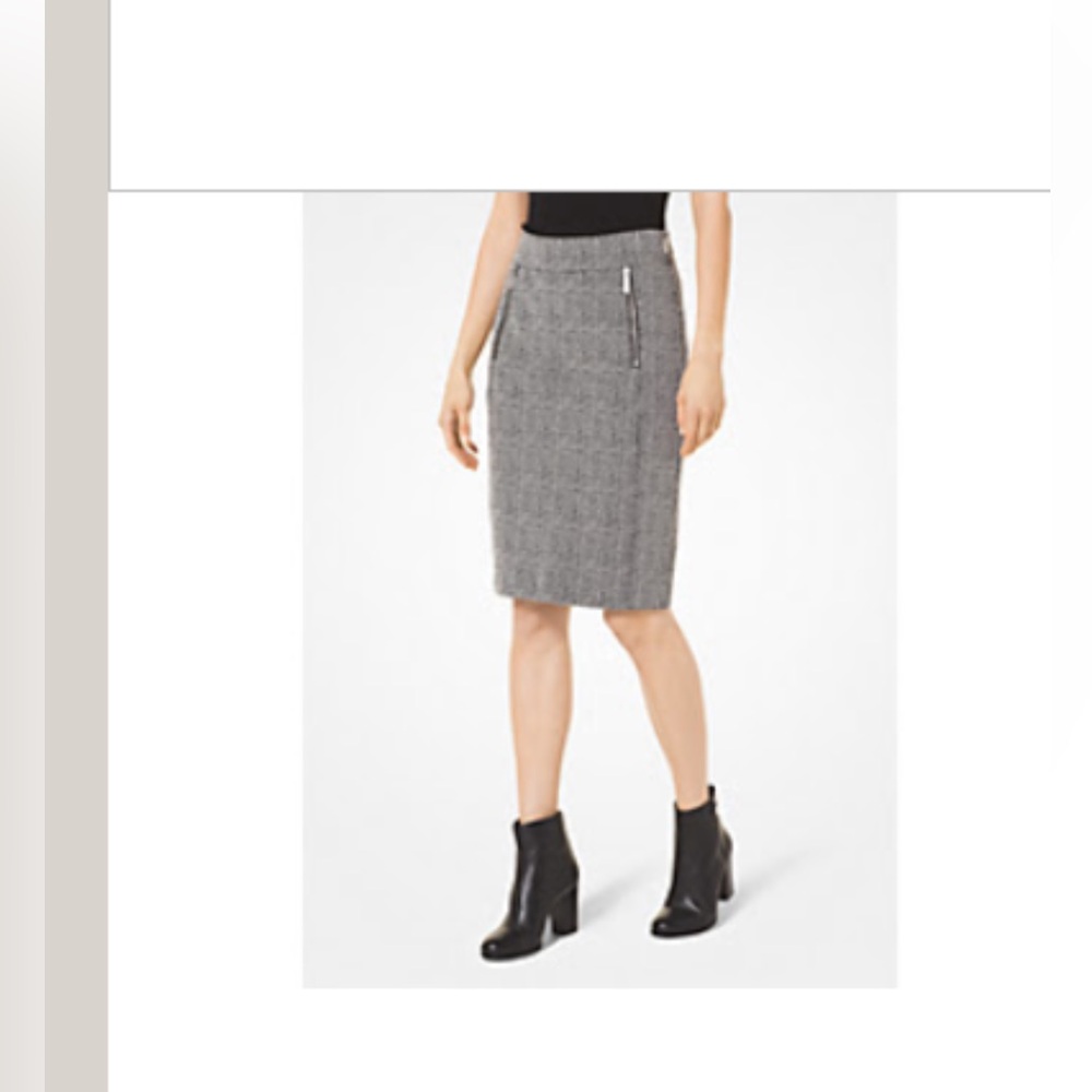Michael Kors - Check Jacquard Pencil Skirt BNWT